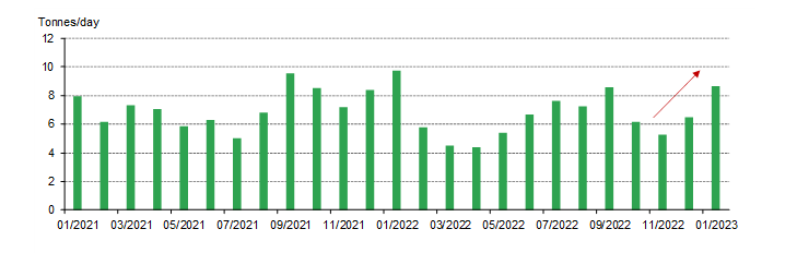 <p class="small-text">*Based on trading days and withdrawals data between January 2021 and January 2023.</p>