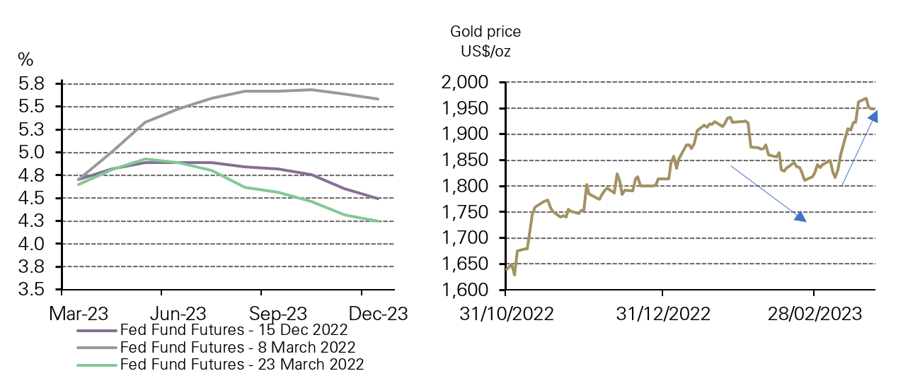 <p class="small-text">*As of 23 March 2023.<br />Source: Bloomberg, World Gold Council</p>